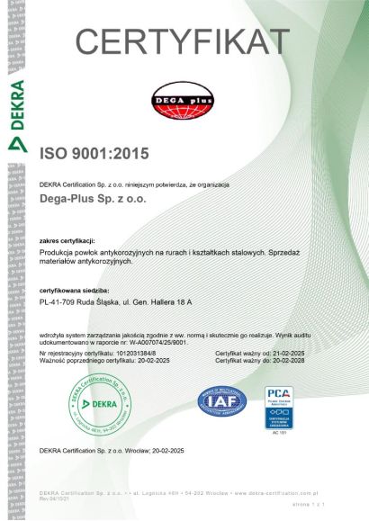 CERT_PL_9001_PCA_2025_DEGA-PLUS_page-0001